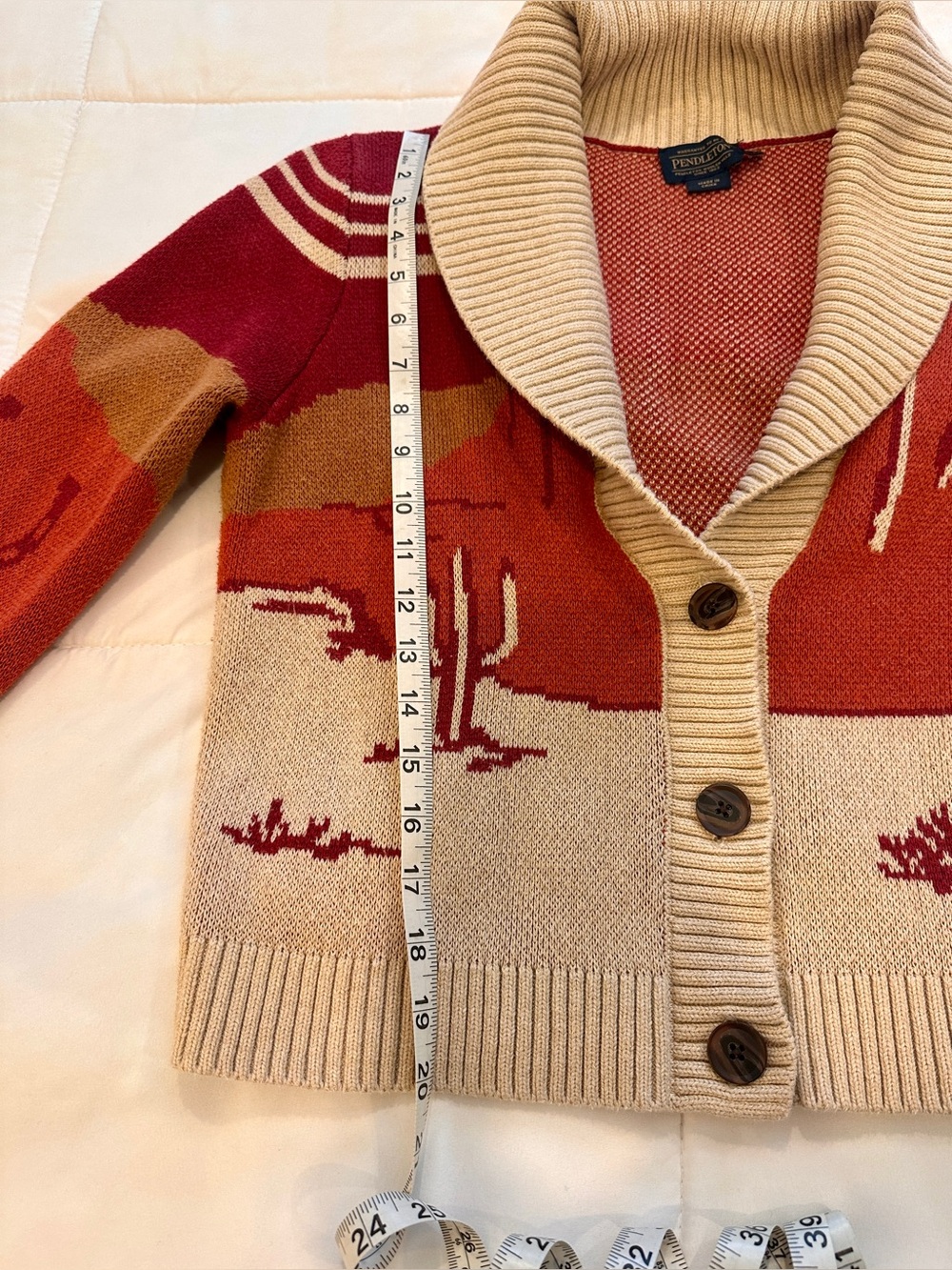 Pendleton Western Scenic Cotton Cardigan - Picture 9 of 11
